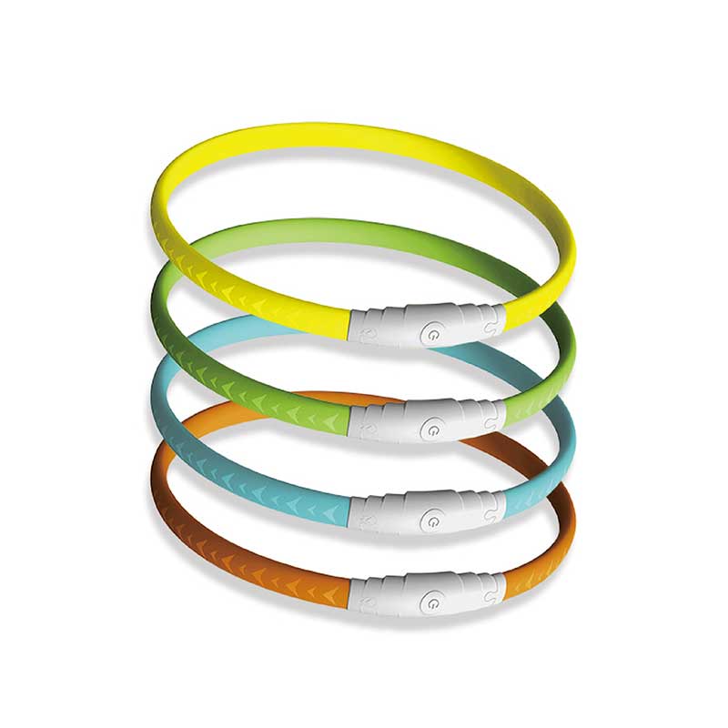 USB Bamboo Ring LED Dog Collar