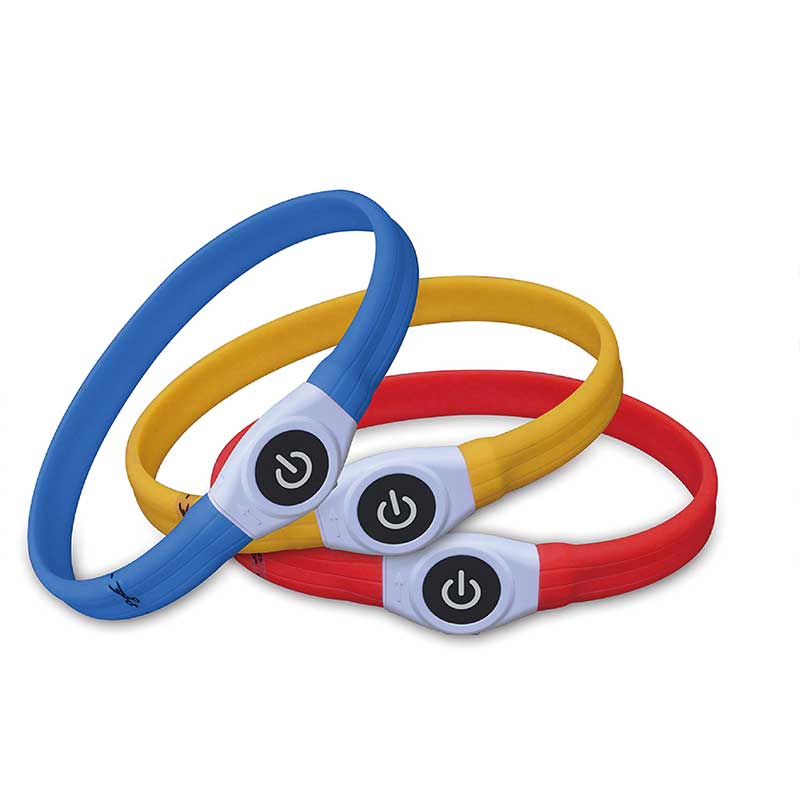 USB Flash Warrior Band-Slide Buckle LED Dog Collar