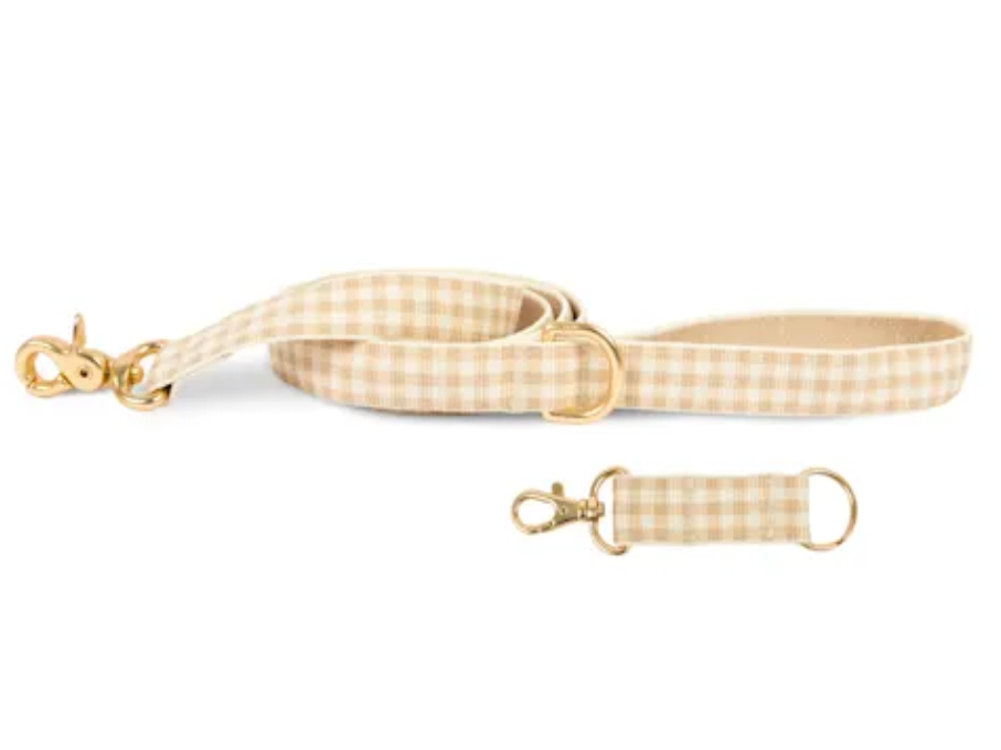 Recycled Plastics Farmhouse Gingham Dog Leash YC-DL6004OR