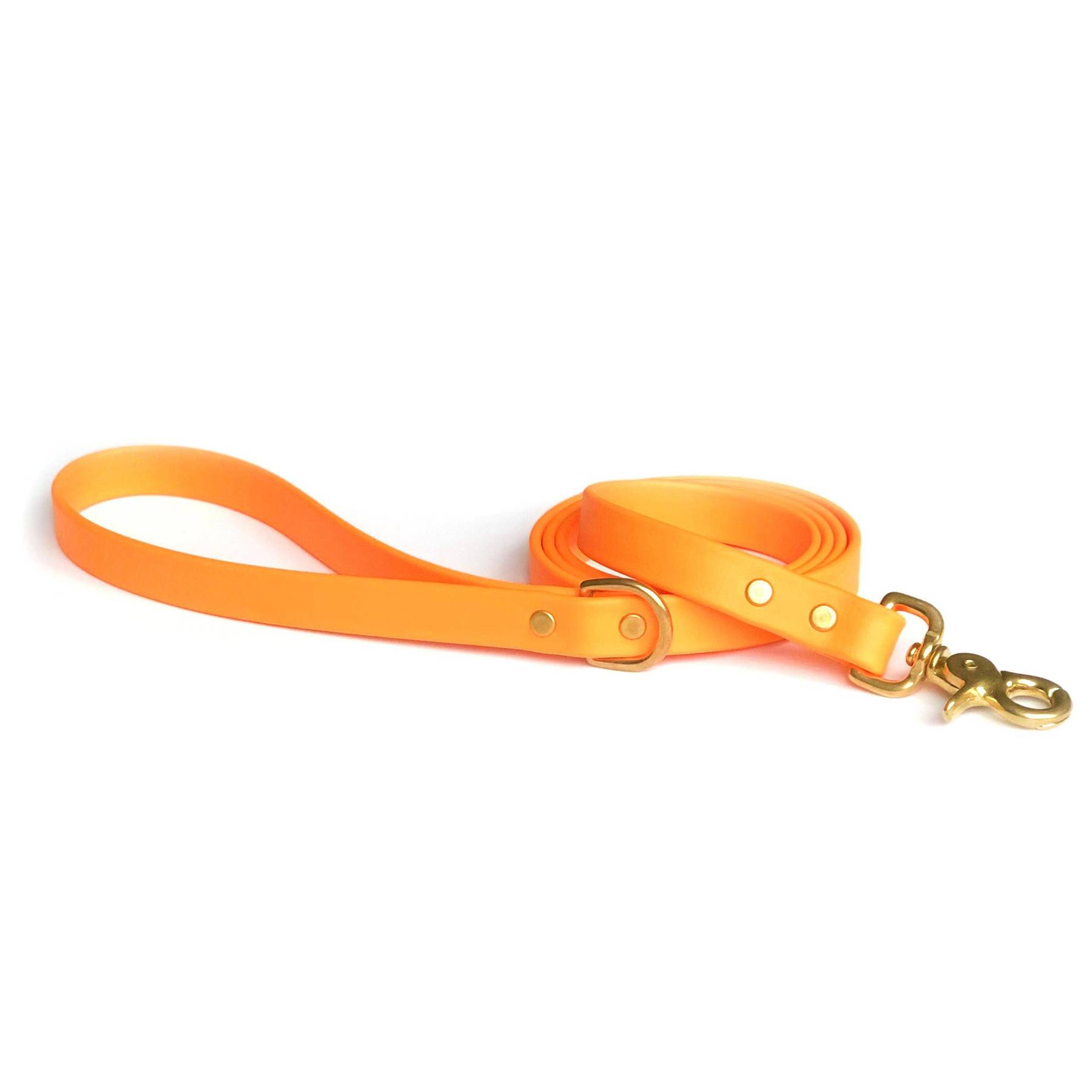 ORANGE VEGAN LEATHER DOG LEASH YC-DL2138