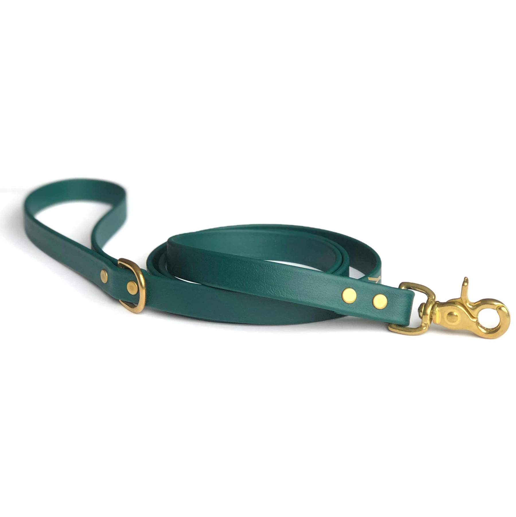 HUNTER GREEN VEGAN LEATHER DOG LEASH　YC-DL2132