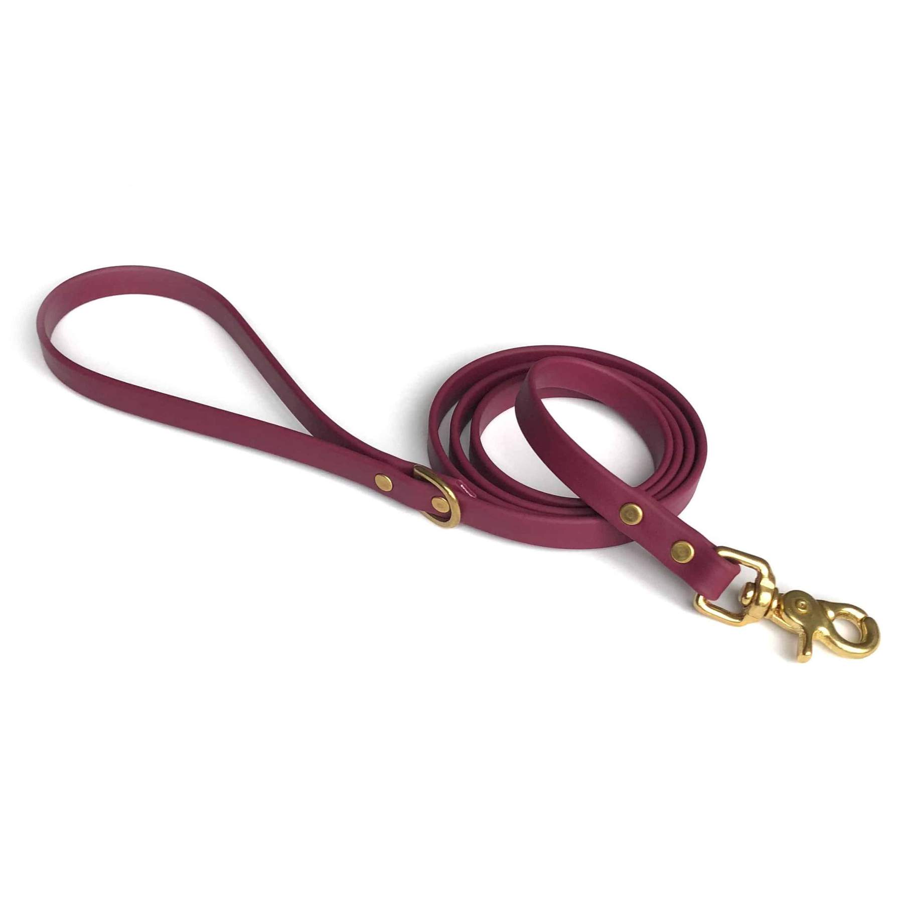 BURGUNDY VEGAN LEATHER DOG LEASH　YC-DL2134