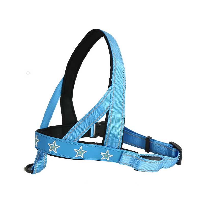 8 Modes Flashing Star Blue Dog Harness YC-LDH1002BL