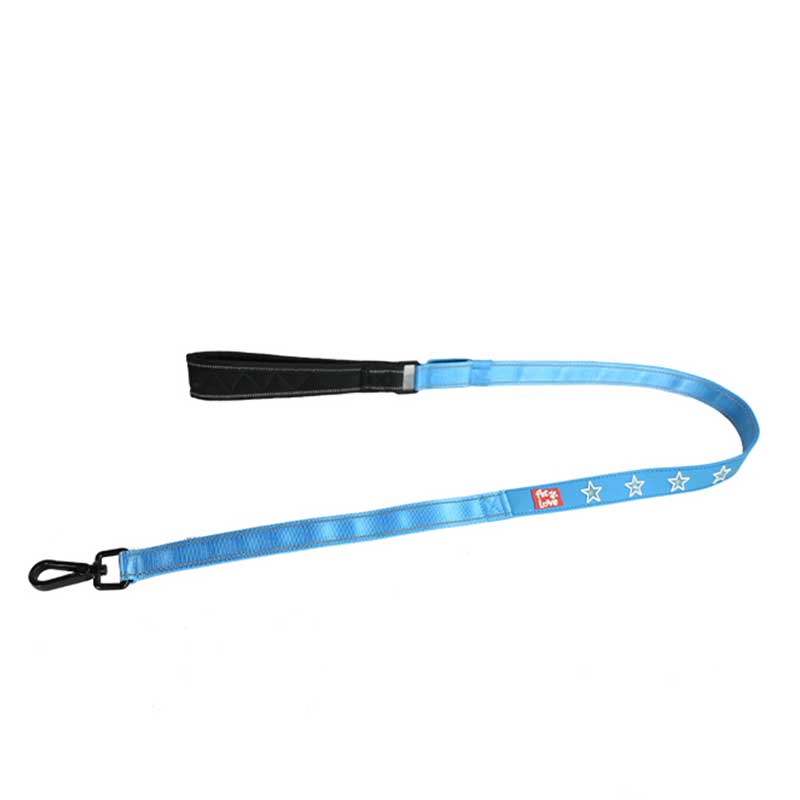 Flashing Star Dog Leash Blue YC-LDL1011
